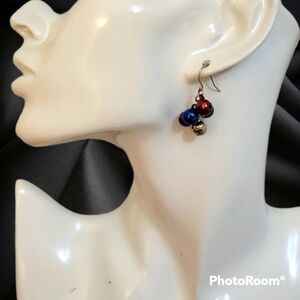 5/$25 CHRISTMAS Rainbow Jingle Bells Dangle Hook Earrings